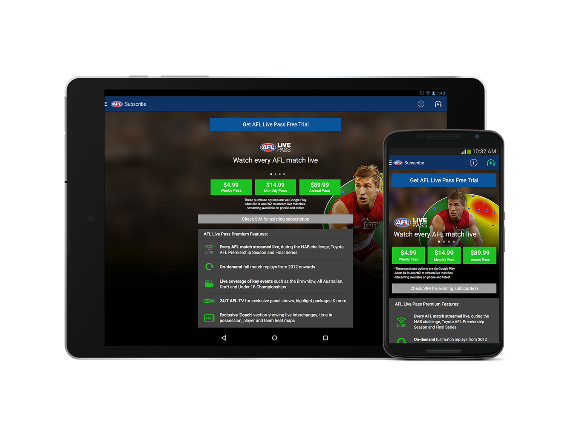 Afl Live Official App Yej Lee Portfoilo