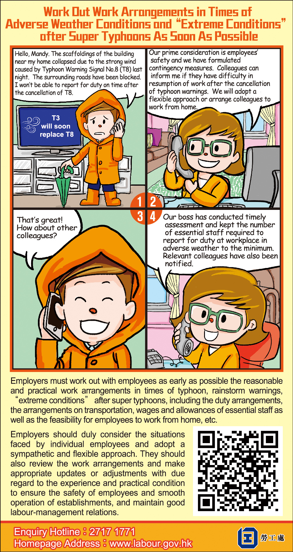 Comic Strips of Extreme Conditions Work Out Work Arrangement - Labour  Department - Chopstiicks Design and Production