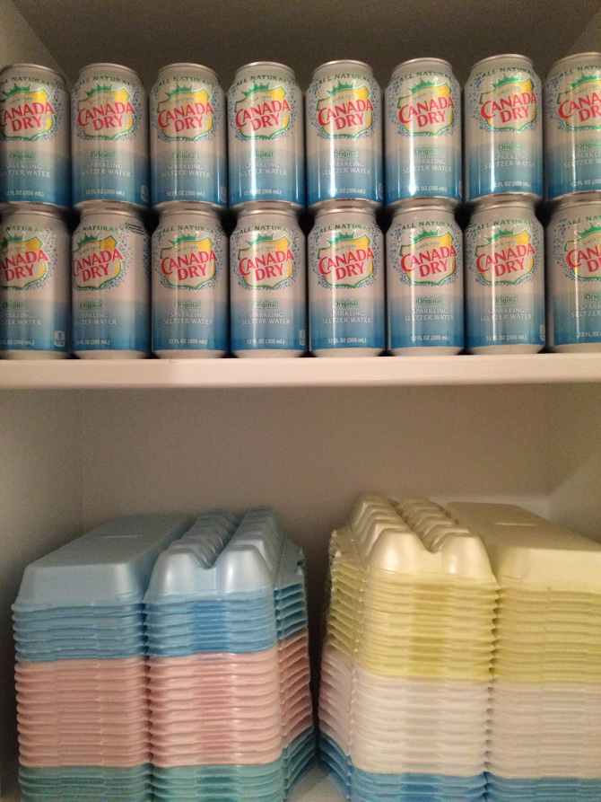 The Canada Dry and The Egg Cartons (Canada Dry seltzer, egg cartons
