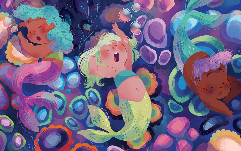 Mermaids Fast Asleep Zoe Persico Illustration