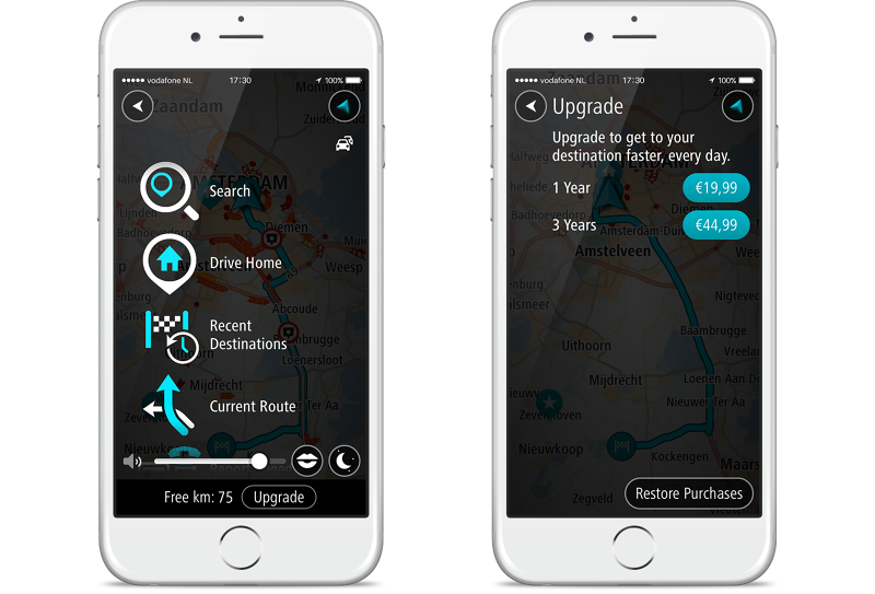 TomTom GO Mobile for iPhone app Michel van der Hoek User experience