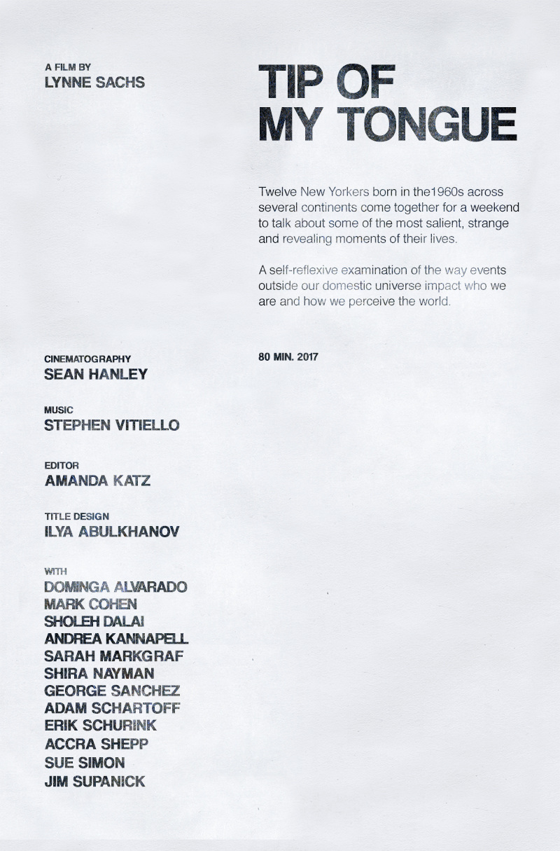 Posters for Tip of My Tongue Ilya V. Abulkhanov