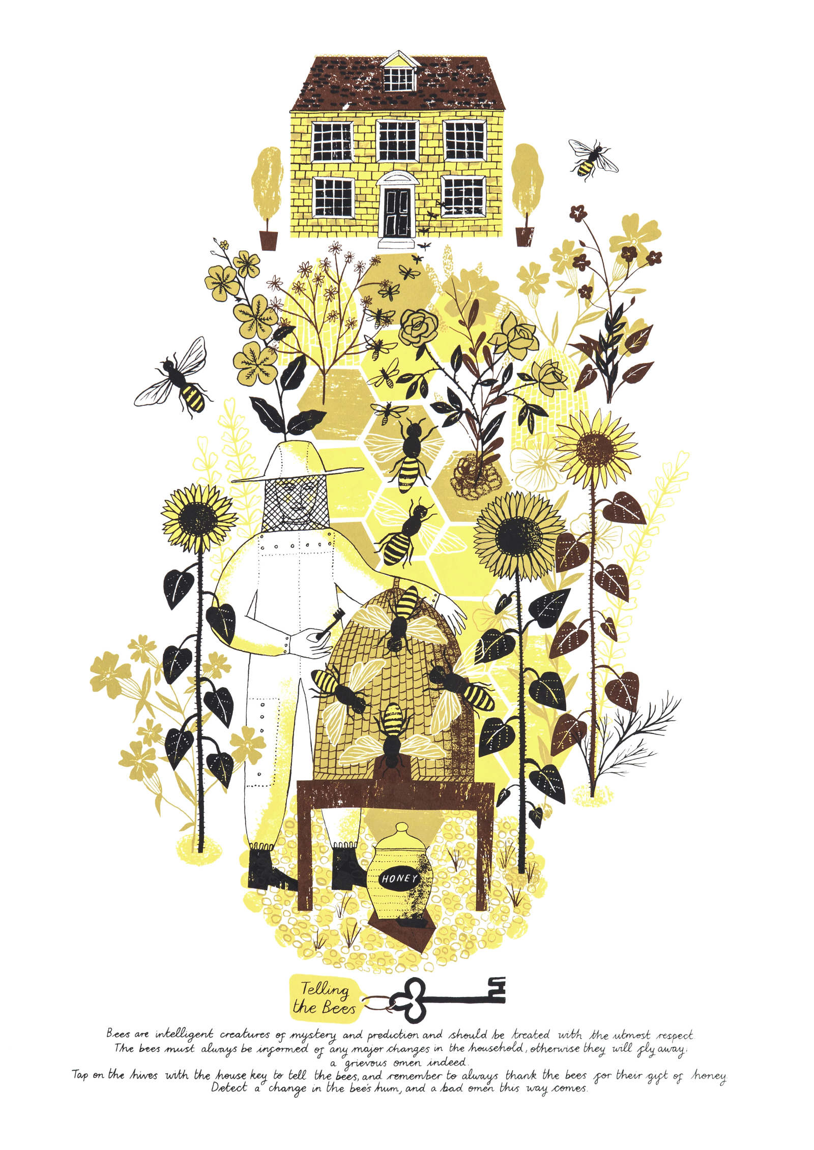 Telling The Bees Alice Pattullo Illustration Telling the bees alice pattullo illustration