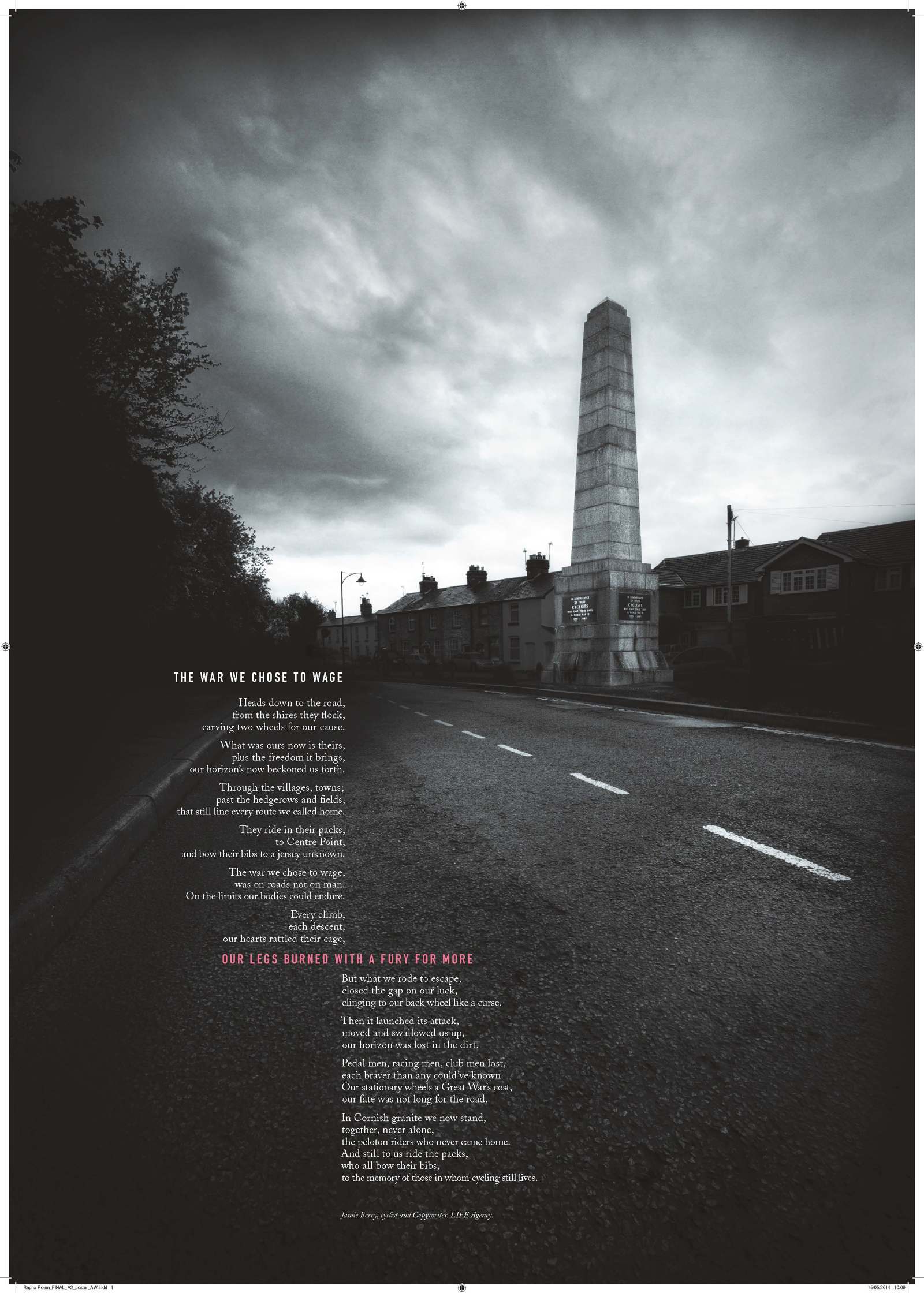 LIFE: Rapha New Business Approach - Jamie Berry, Copywriter