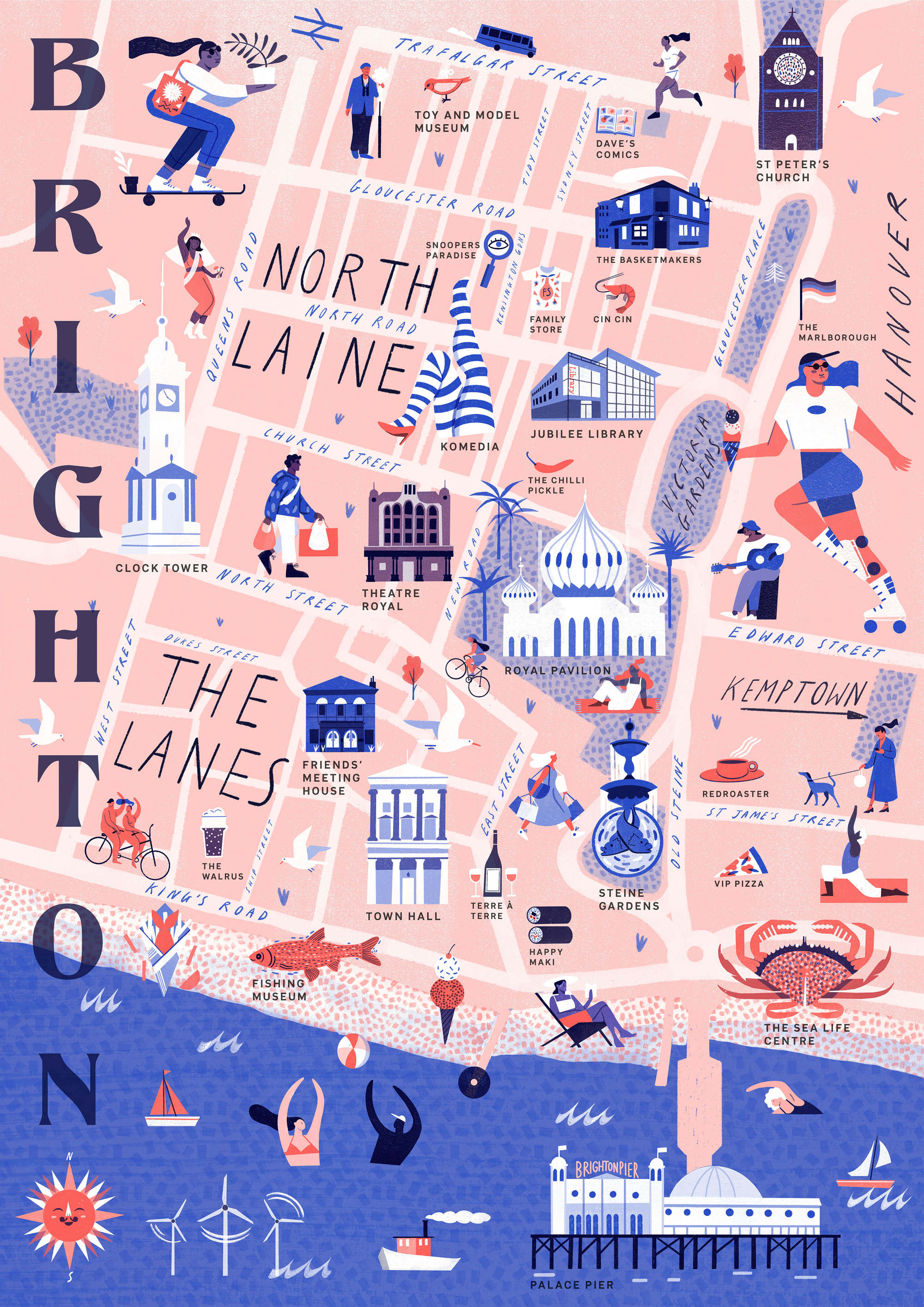 Brighton Map - Olivia Waller
