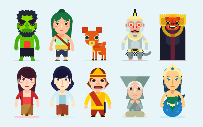 Indonesian Folklore - Rotanson works