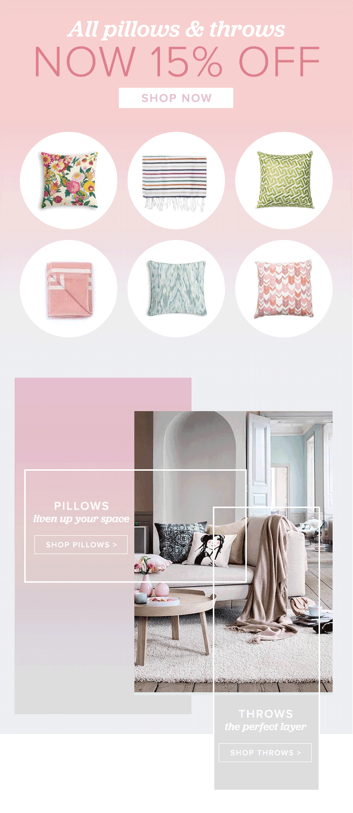 Pillows and Throws Sara Hampt