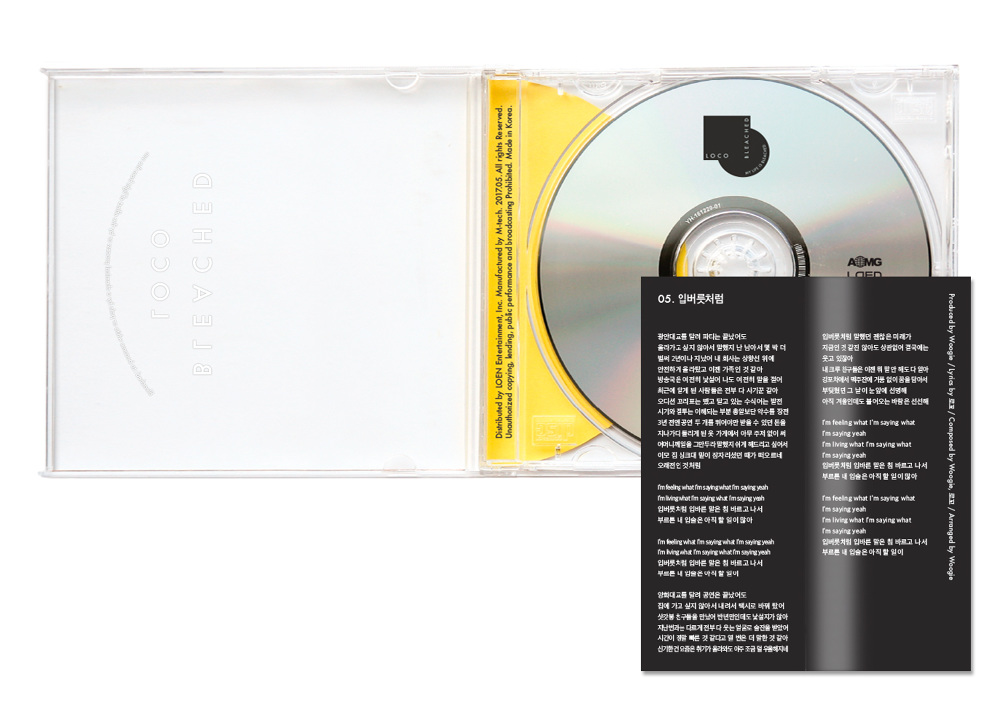[ALBUM DESIGN] LOCO 'BLEACHED' - sparks edition