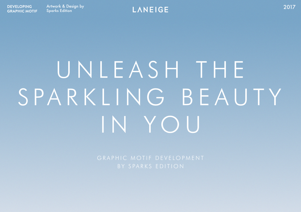 IDENTITY] LANEIGE Brand graphic motif design - sparks edition, image size:1250x879