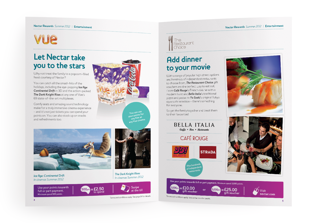 Nectar rewards catalogue rob hunter design