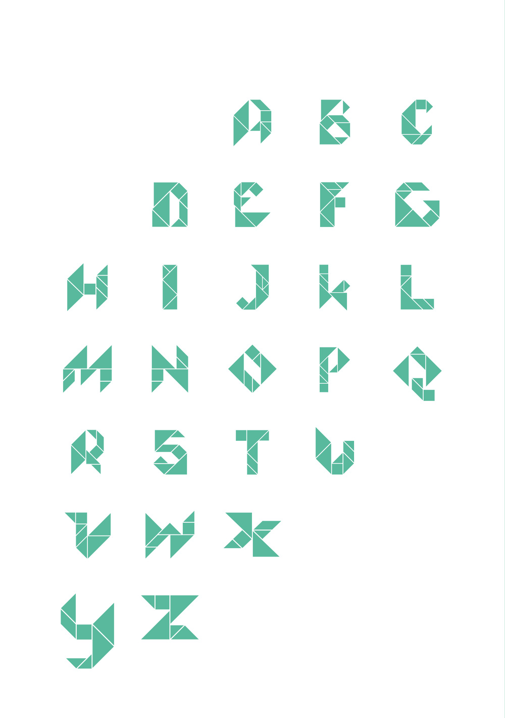 Geometric alphabet - Emily Blandford