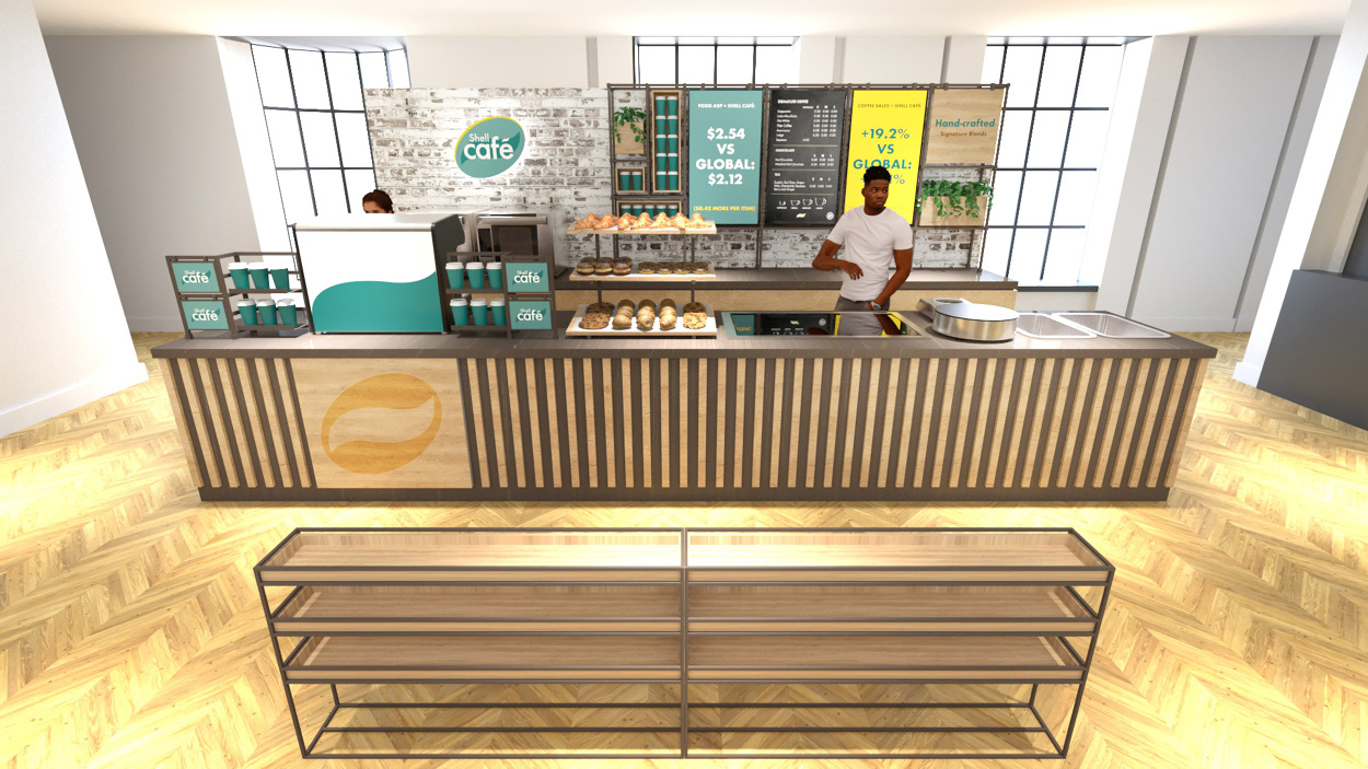 Shell Cafe Renders Shell Cafe - 3D Design, 3D Visuals - Henry Gray