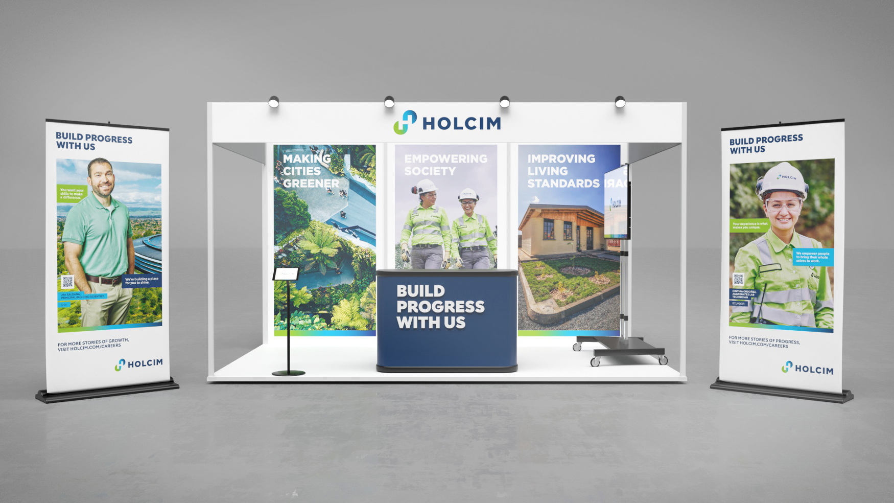 Holcim Exhibition Stand - 3D Visuals, Graphic Design - Henry Gray