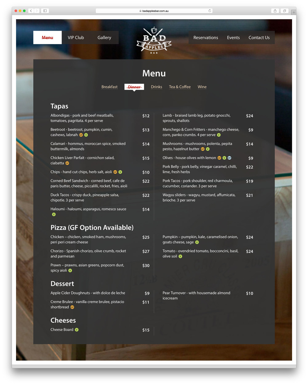 Bad Apples Bar Evgeny Ardashev UX/UI Designer