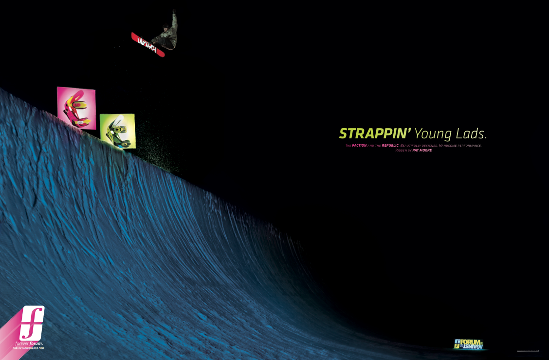 Forum Snowboards // 2009 Ads MB ⚡ Creative Direction & Design
