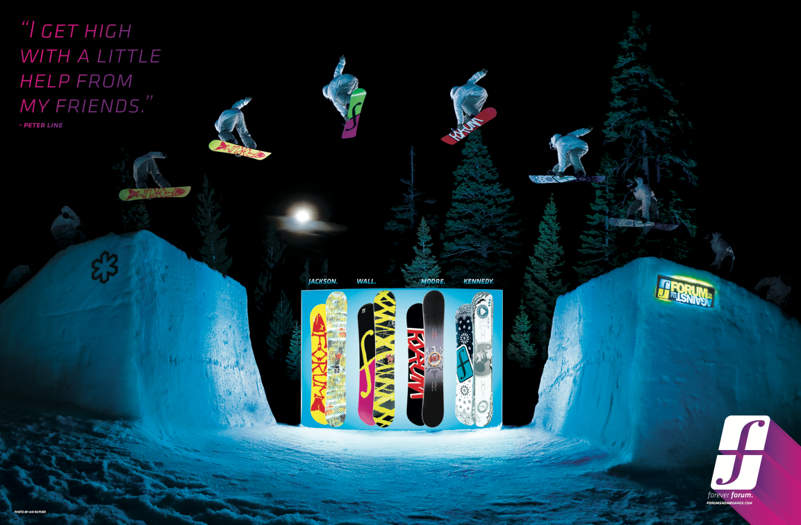 Forum Snowboards // 2009 Ads MB ⚡ Creative Direction & Design