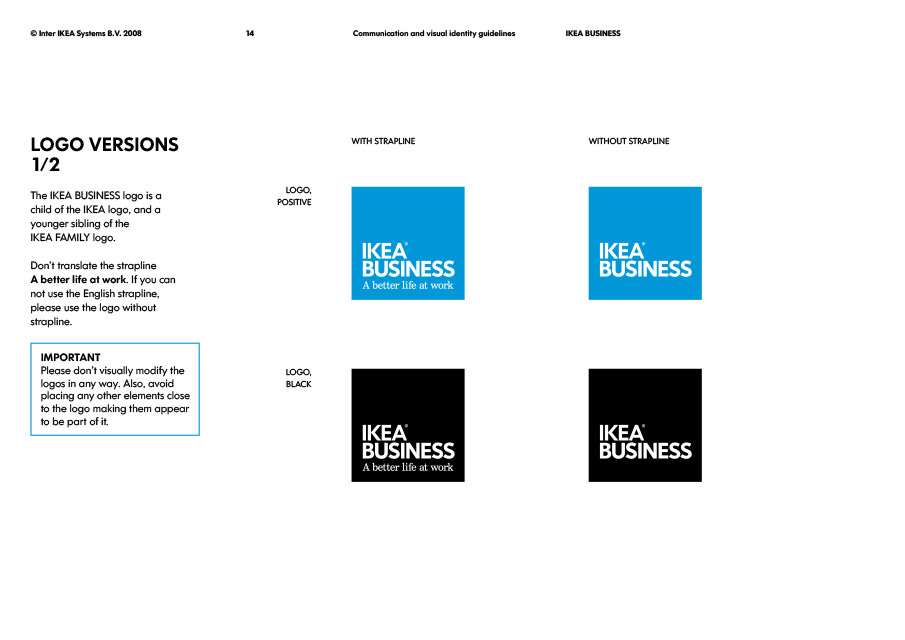 IKEA Business Communication and visual identity guidelines Thomas