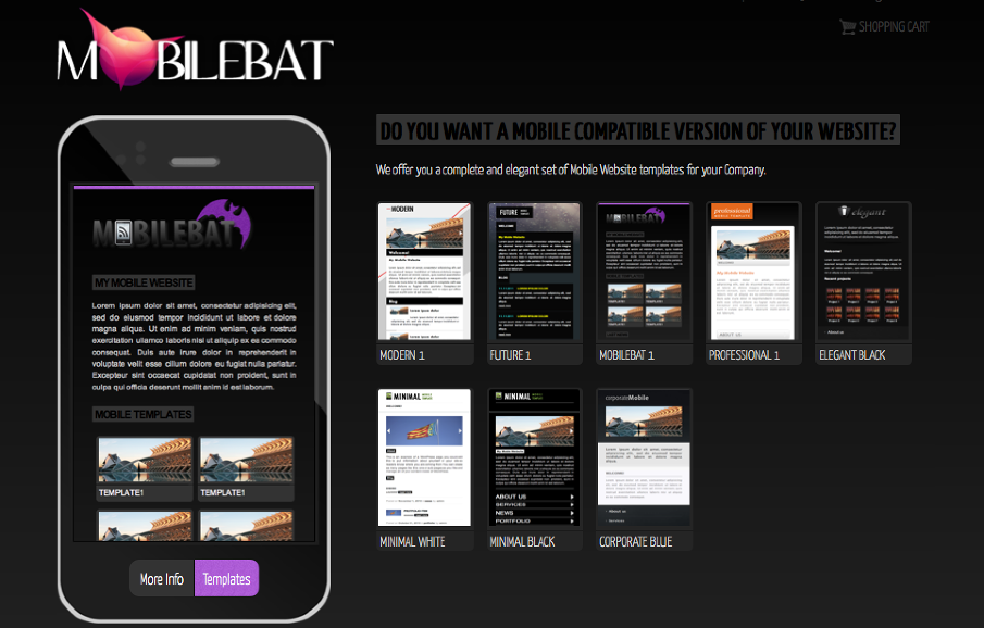 mobilebat wordpress mobile website templates lm web design mobile website template