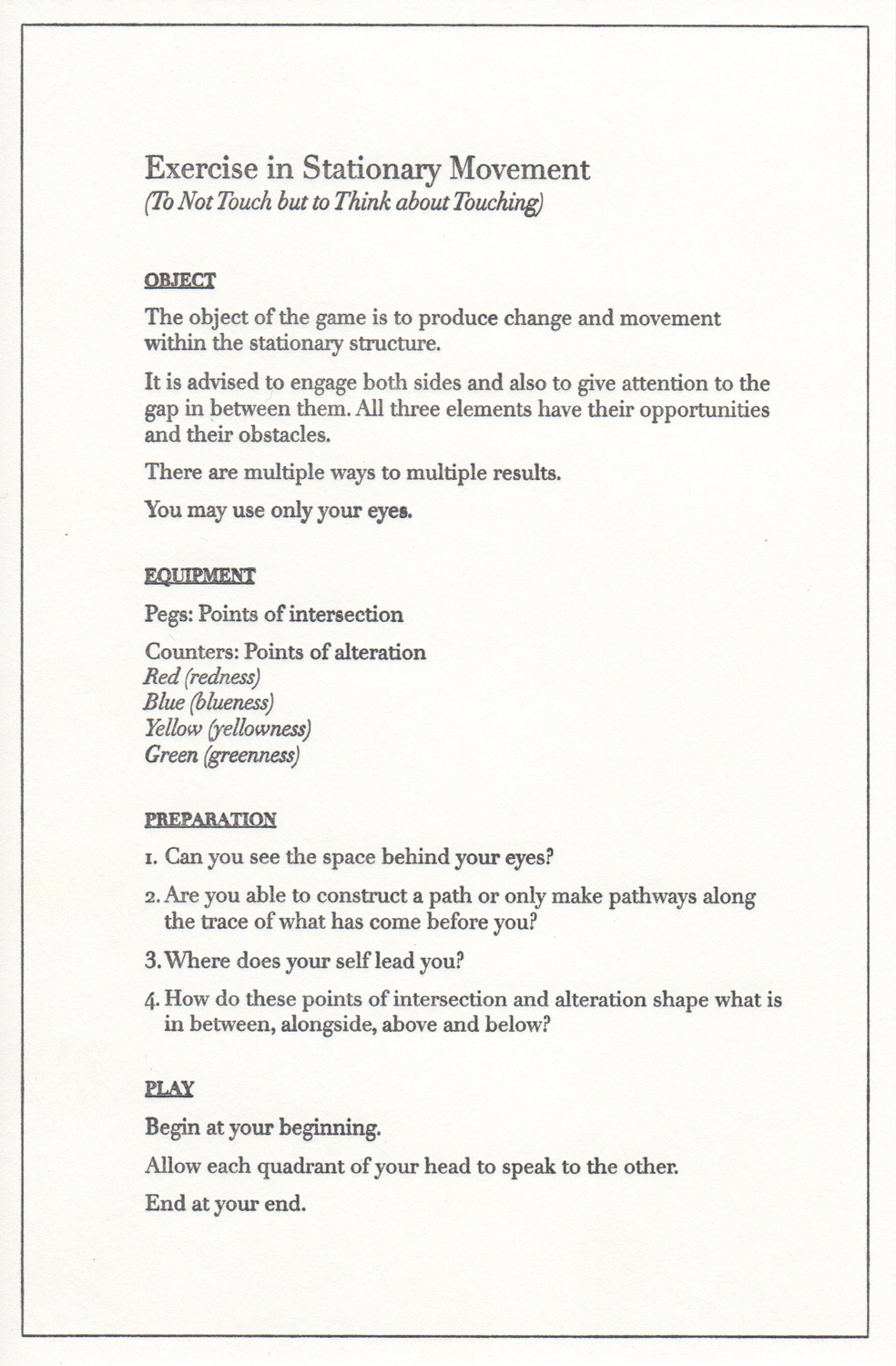 Stationary Movement Brynn HigginsStirrup