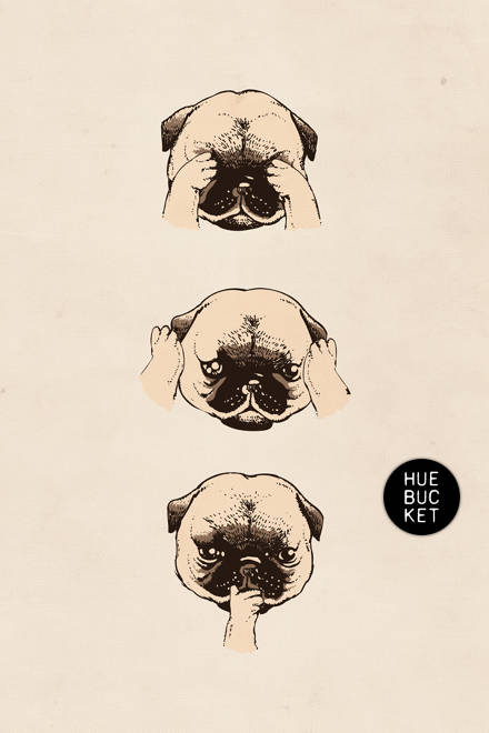 iPhone・スマホケース Society6 Pug Squat by Huebucket org_1.jpg