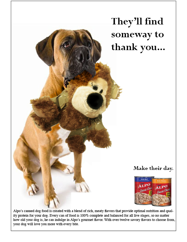 Alpo dog food print campaign Karly Poole