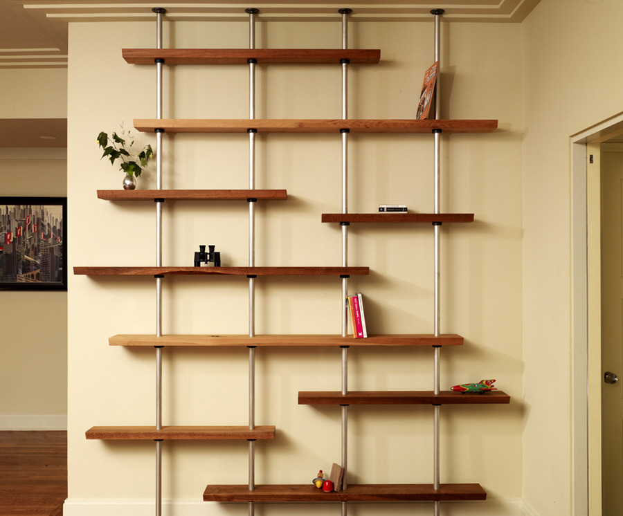 Core Anand Gowda Design Oak Aluminum Room Divider Loft Furniture Custom Design Los Angeles Adjule Shelves Solid Wood Modern