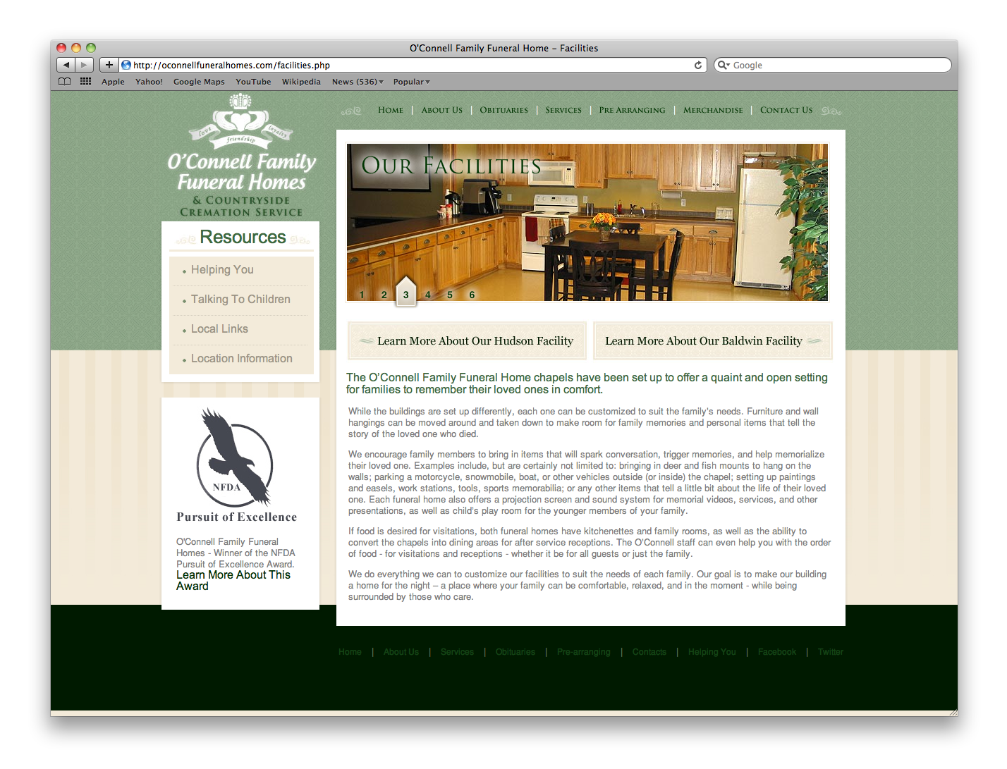O'Connell Family Funeral Homes - Adam Kass - Interactive Developer