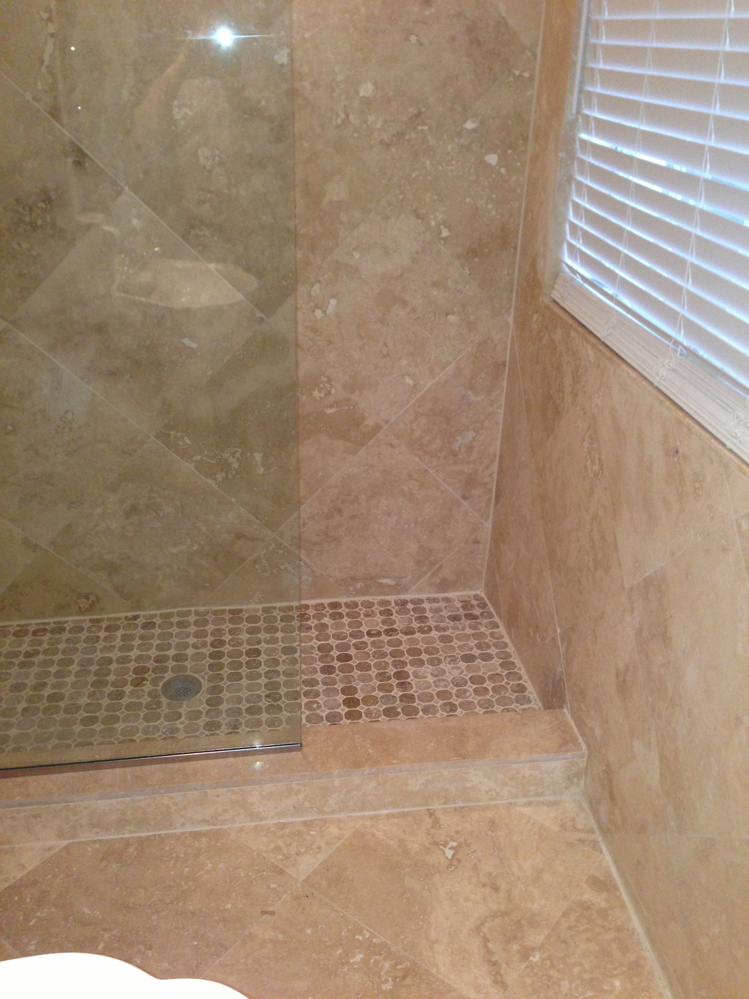 sunken shower floor repair