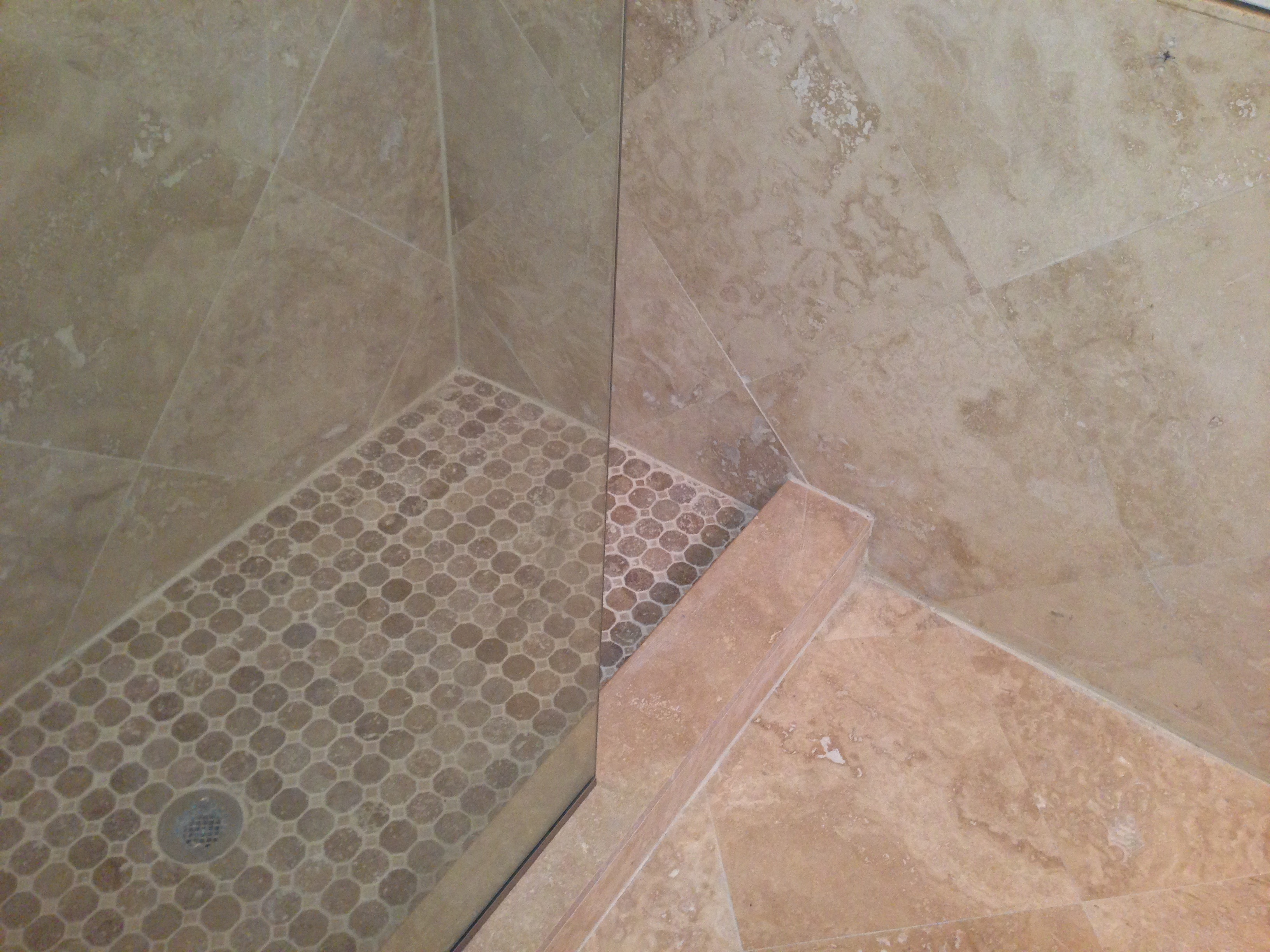 sunken shower floor repair