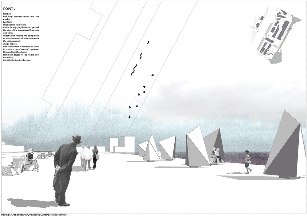Hernesaari urban furniture competition. Helsinki, Finland. studio