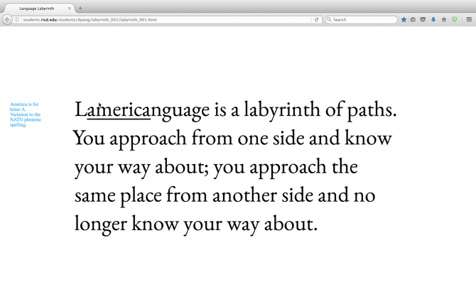 Language Labyrinth Desmond Pang