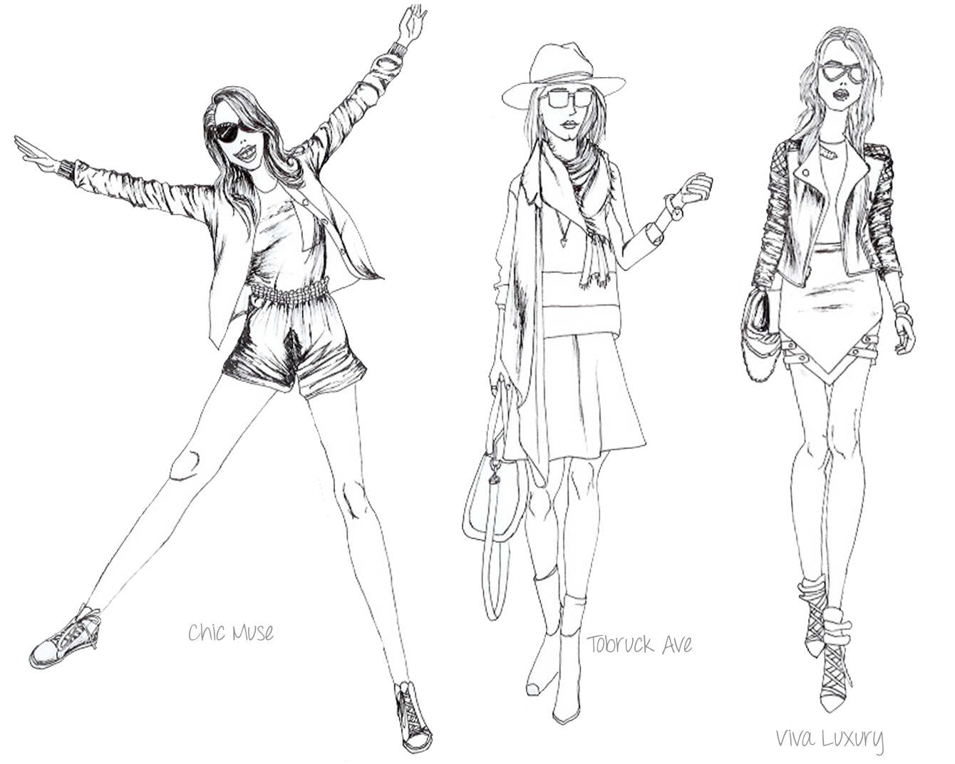 slim fit dress slacks Custom Fashion Sketch – Maria Ahrens main image 1