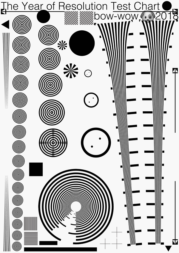 The Year of Resolution Test Chart HWAL