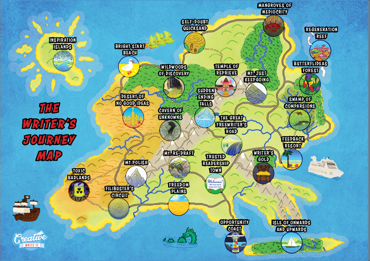 Writer's Journey Map - Ben Pearmain Illustration