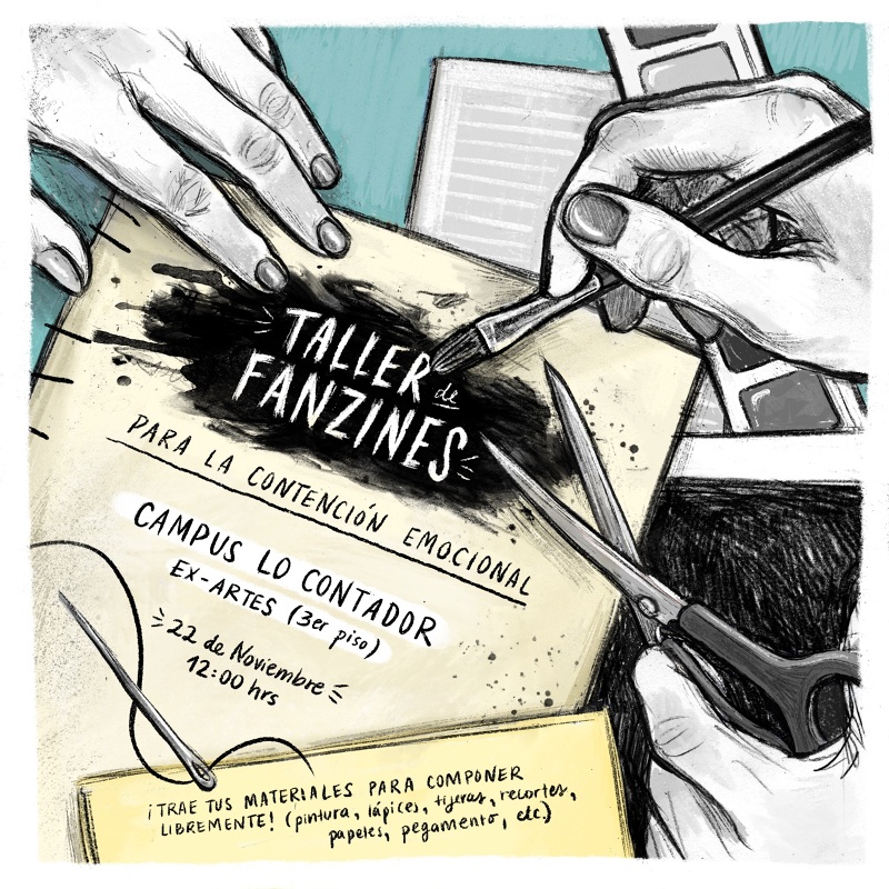 · Taller de Fanzines / Afiche - Javiera Valiente / Diseño e Ilustración