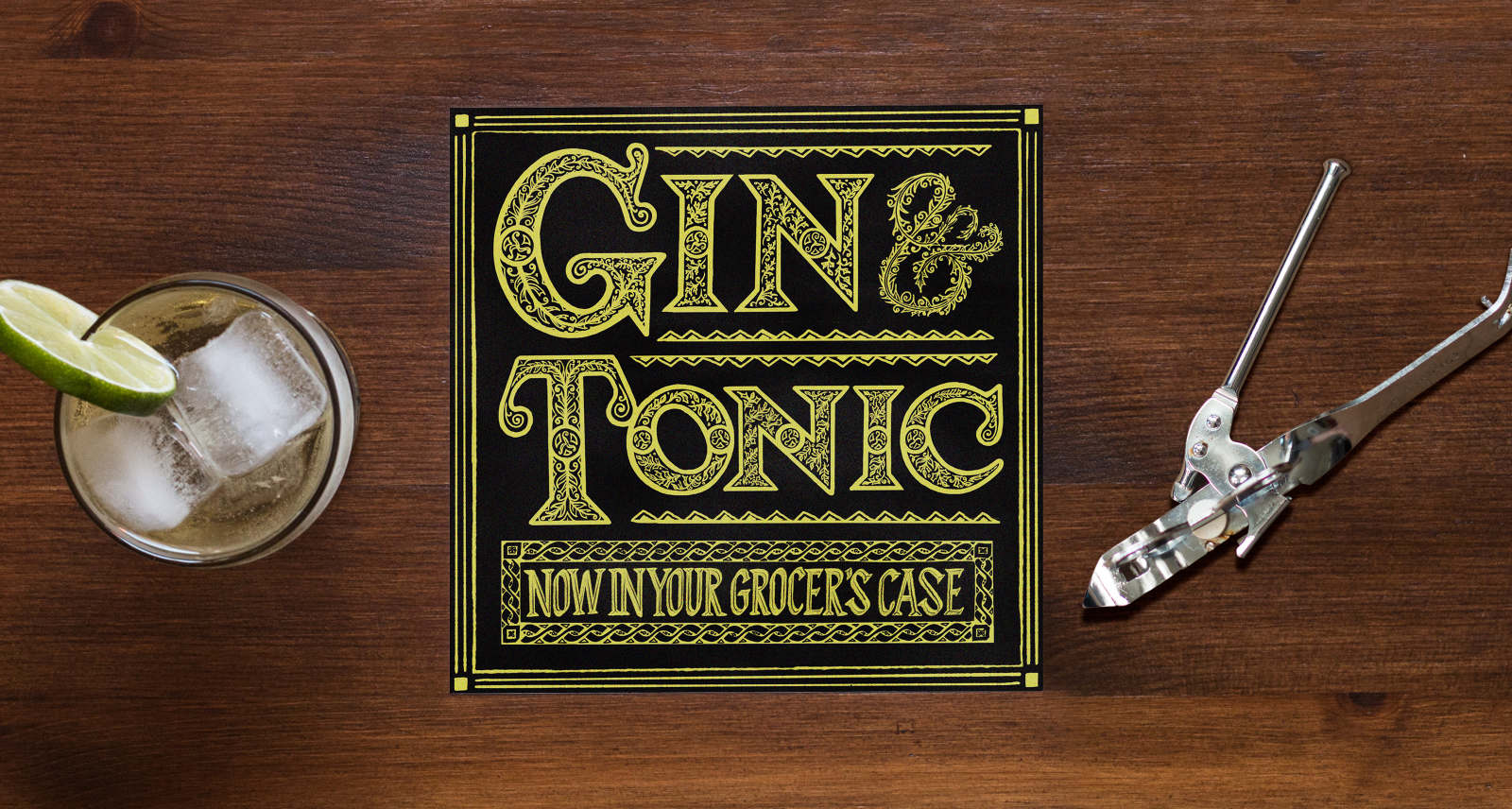 36. GIN AND TONIC 1950s Letters and Liquor