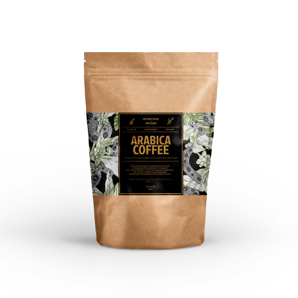 Hineleban Arabica Coffee x Greyone Social packaging - Nadine Layon, image size:1000x1000