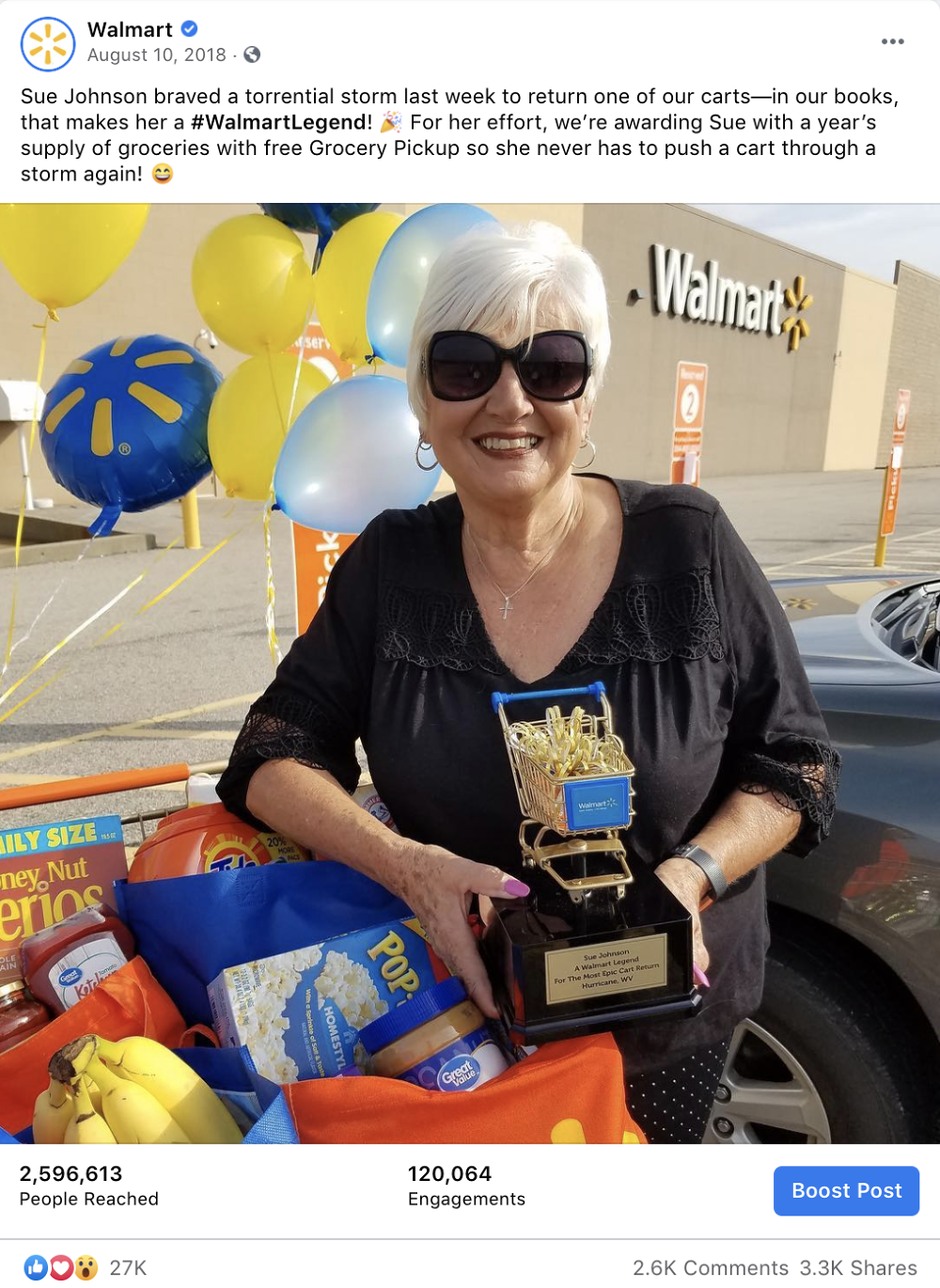 Walmart Sue the Cart Hero Whitney Riker 224.258.8104