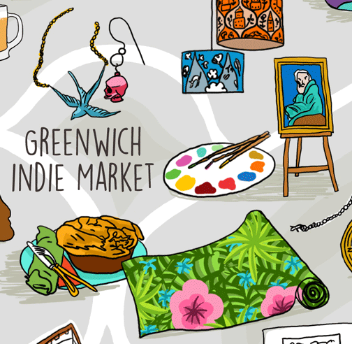 Greenwich, London - Mapping Out History - Claire Rollet illustrator