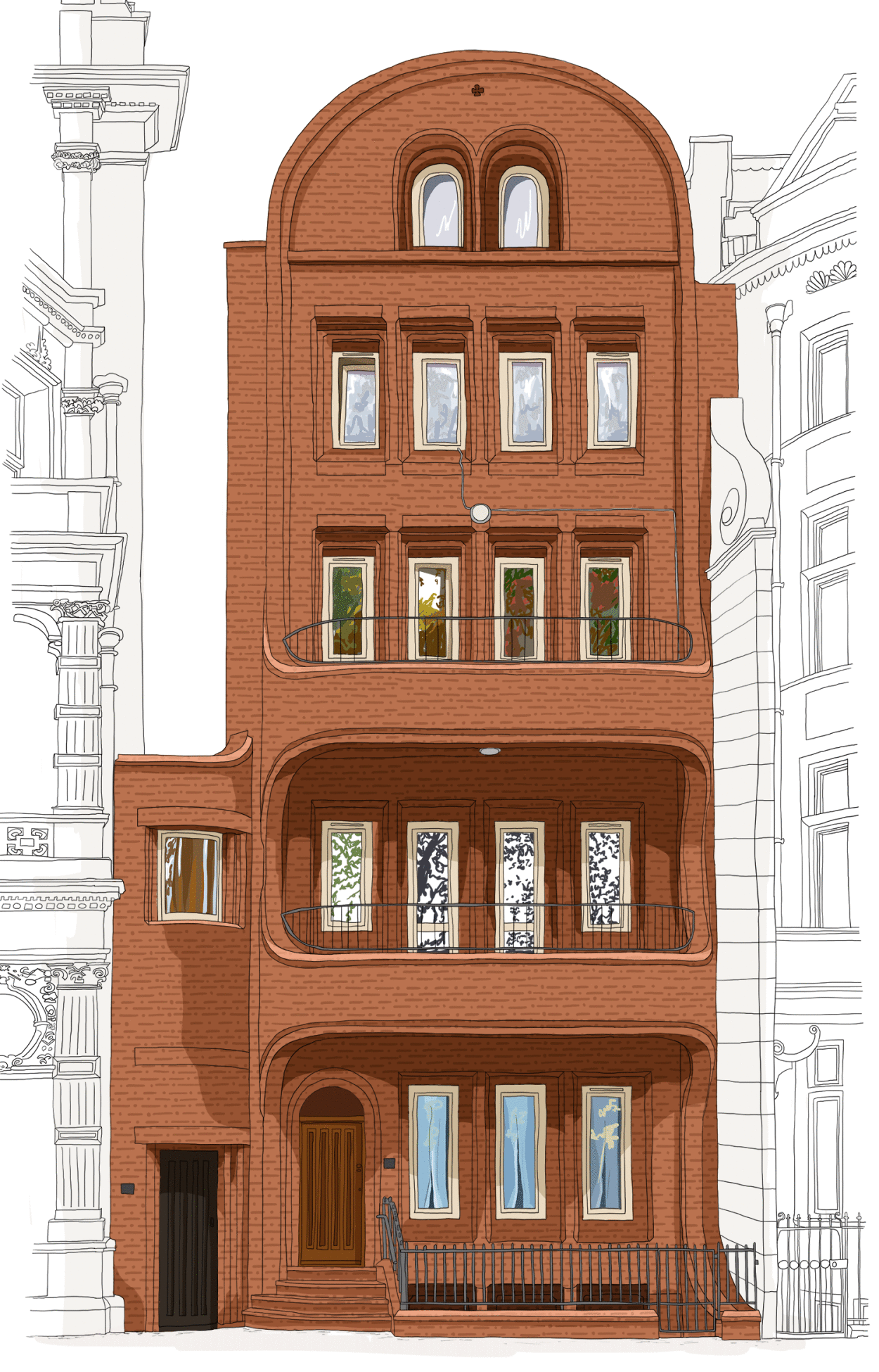 Hyde Park Estate, London - Claire Rollet illustrator