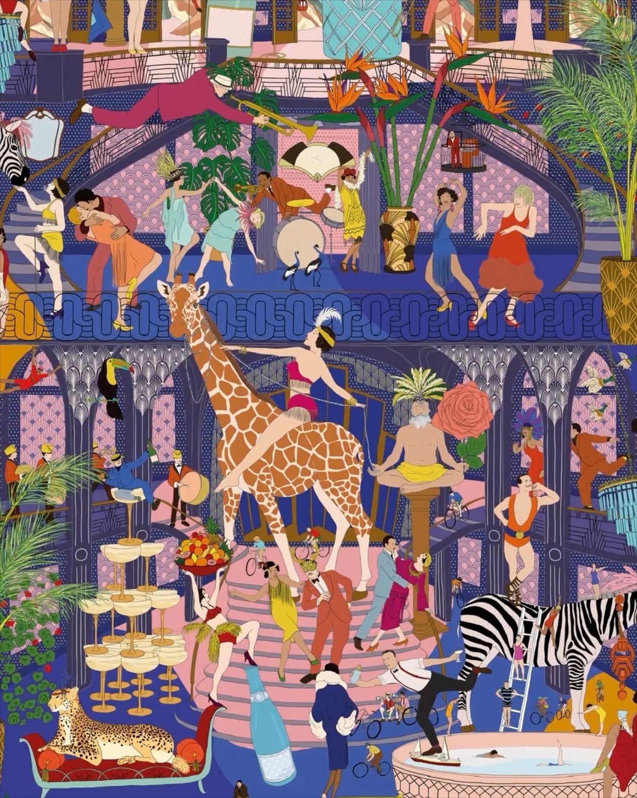 Wallpaper Design - Mayhem Mansion - Claire Rollet illustrator