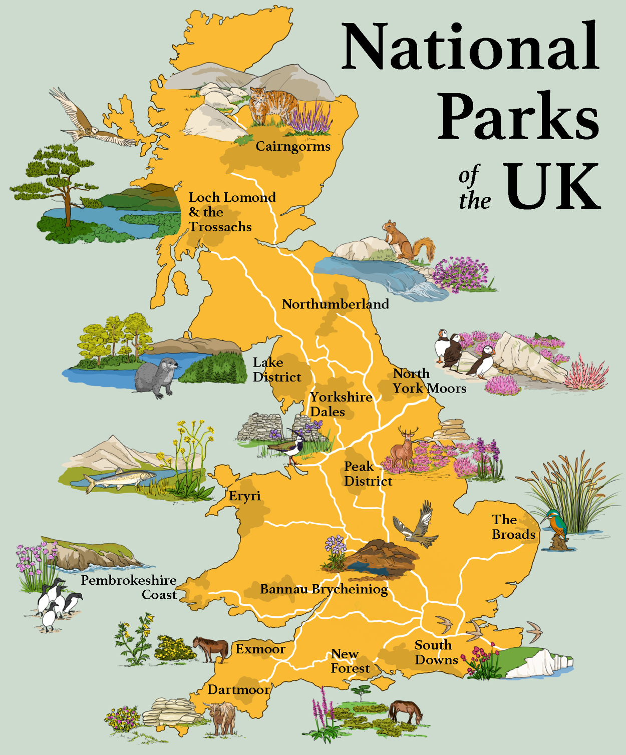 national-parks-of-the-uk-claire-rollet-illustrator