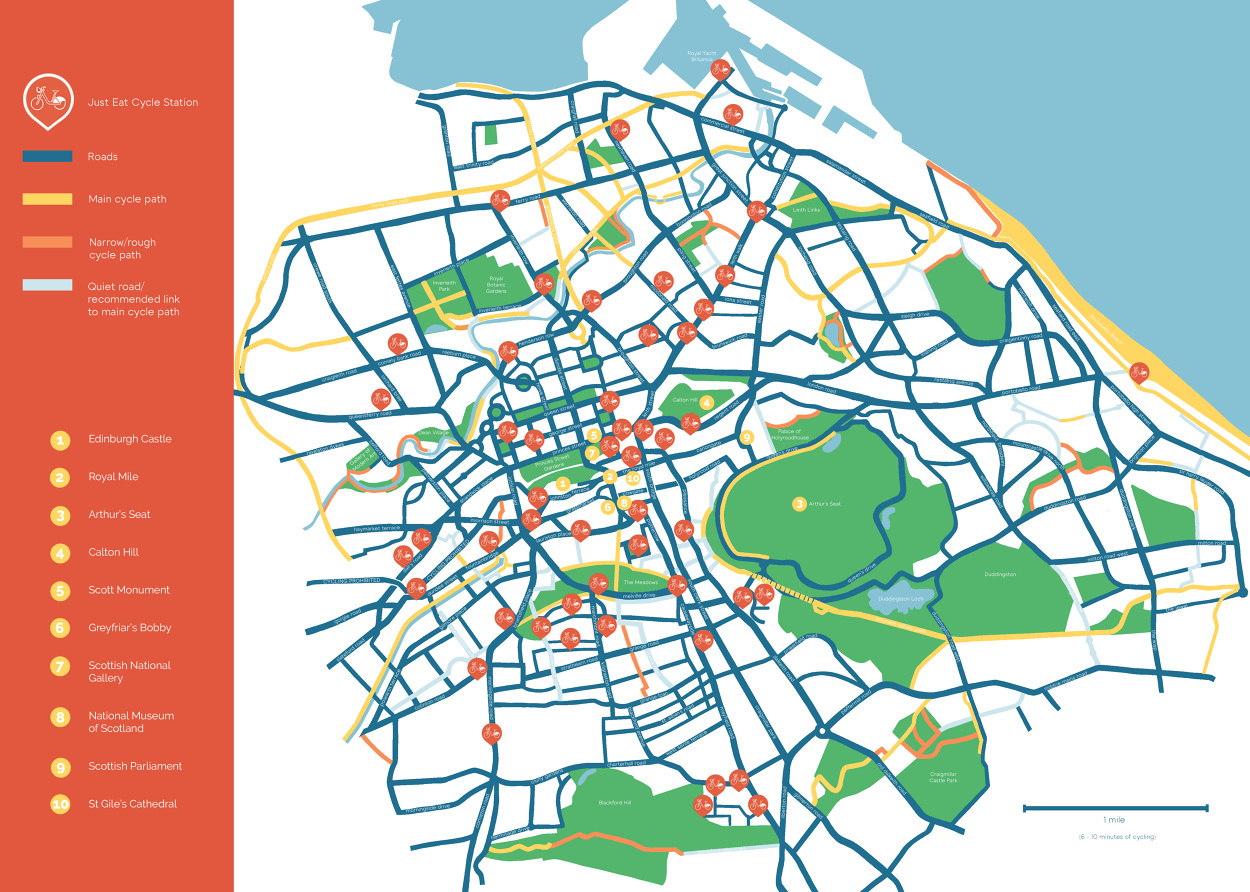 Edinburgh Cycle Map Miranda Smith