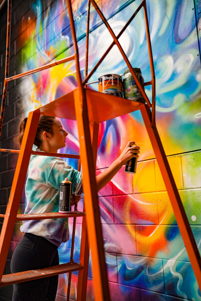 Abstract Mural Nicky Create Mural Artist Adelaide