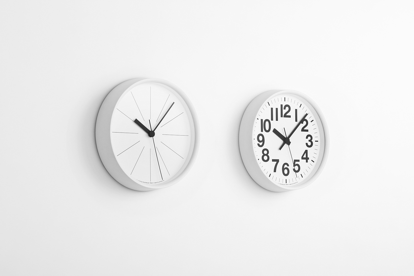Lines Clock & Numbers Clock / Lemnos / 2018 YOTA KAKUDA DESIGN