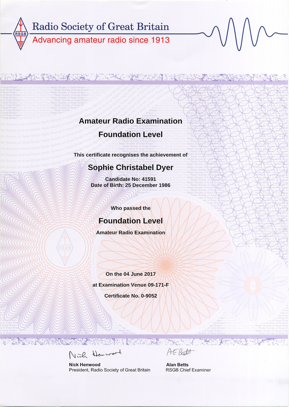 RSGB Foundation Licence Archive