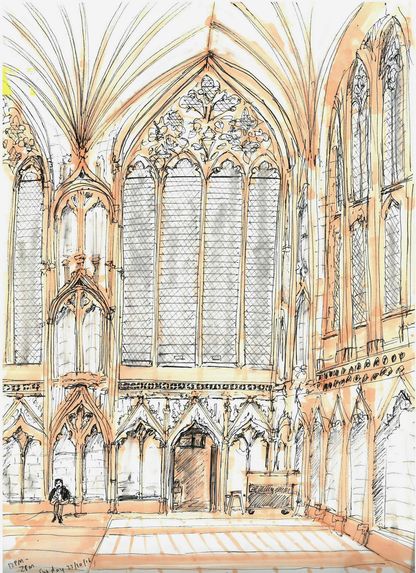Observational drawing - Landscape / Architecture - Farah Iqbal Illustration