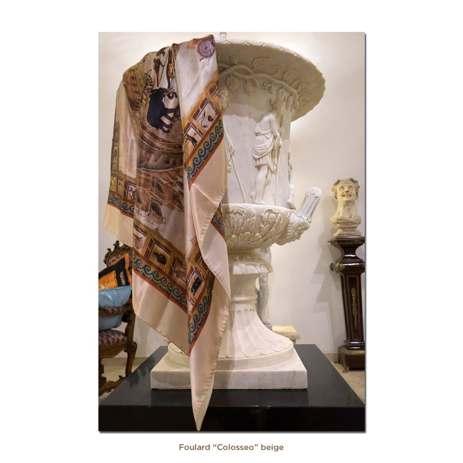 Foulard En Soie Palazzo Grassi Venise - Occasion En Multicouleur - Écharpe Femme Légère Et élégante