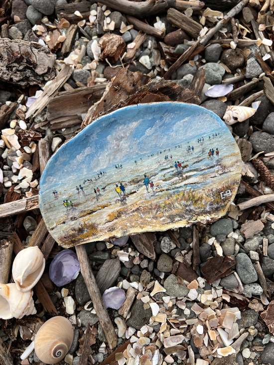 Beach Treasure No.14 'Crowded Beach - Chris O. Bennett paints from