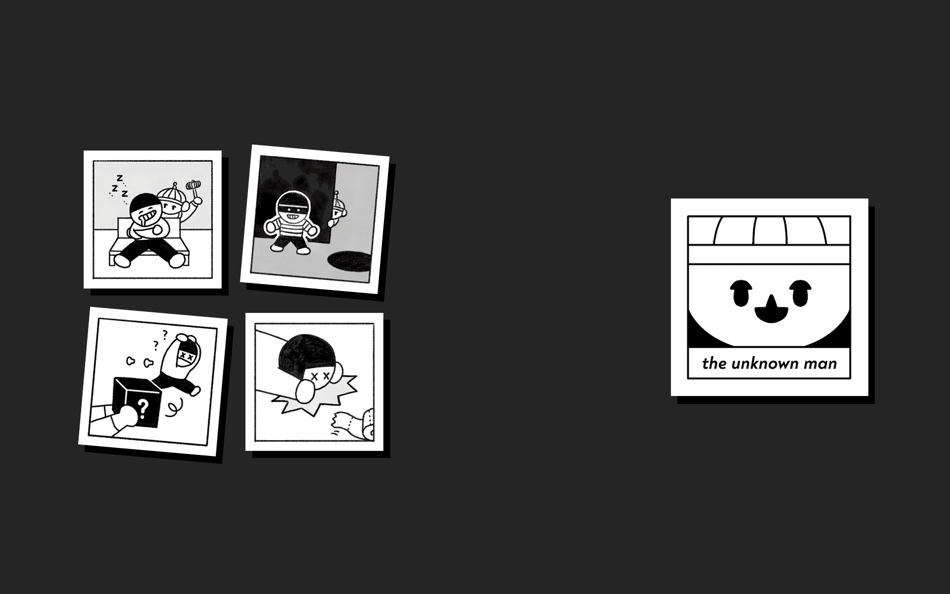 알수없다맨 (책) The Unknown Man - box book - yooonsik: illustrator, designer